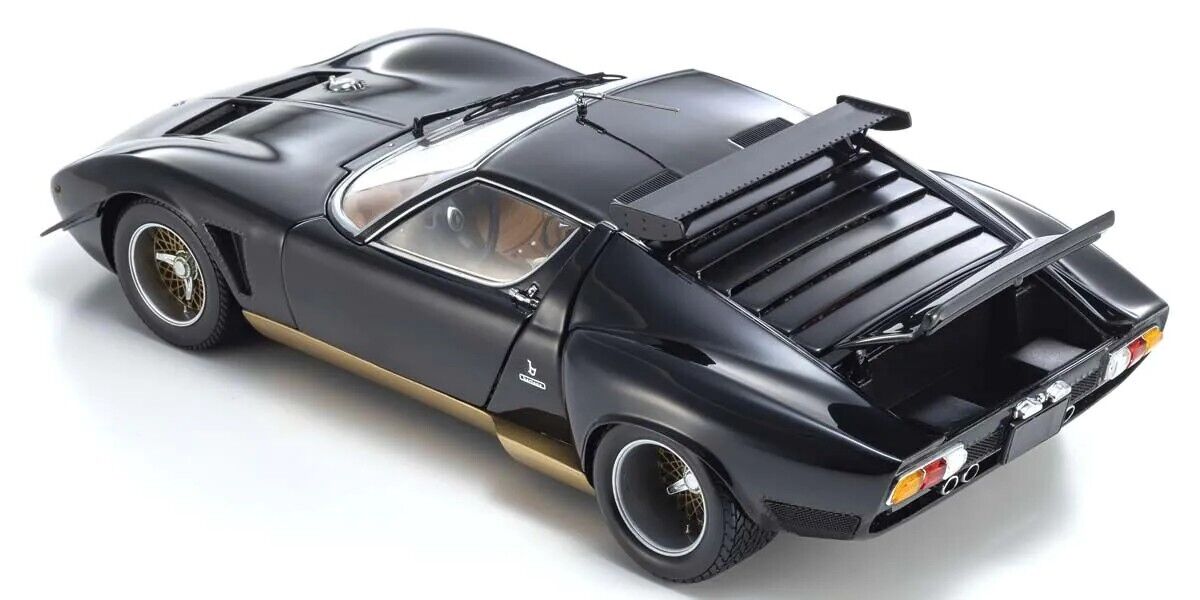 1/18 Kyosho Lamborghini Miura Jota SVR Schwarz-Gold