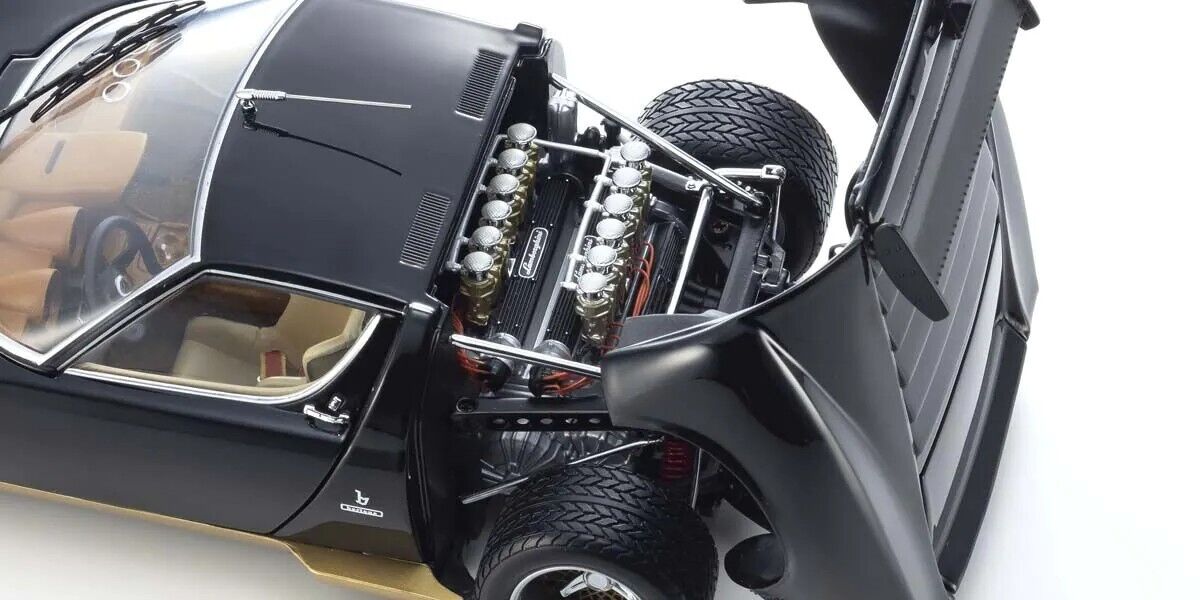 1/18 Kyosho Lamborghini Miura Jota SVR Schwarz-Gold