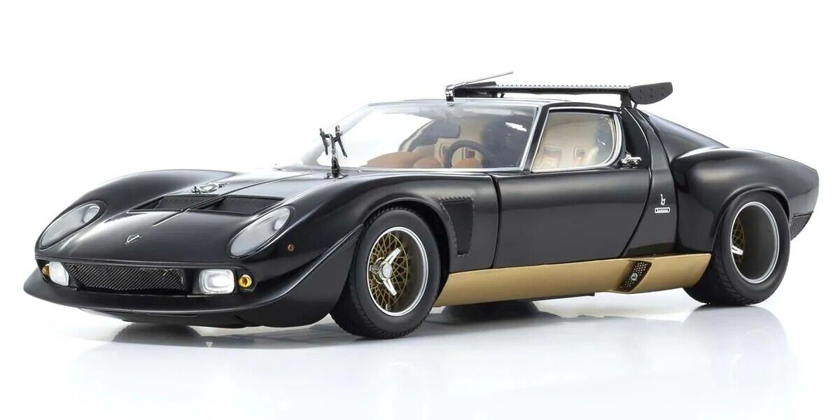 1/18 Kyosho Lamborghini Miura Jota SVR Schwarz-Gold