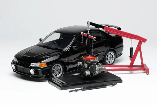 1:18 Motorhelix Mitsubishi Lancer Evo IV Pyreness Black M-84002