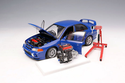 1:18 Motorhelix Mitsubishi Lancer Evo IV Blau M-84005