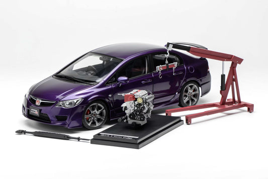 1:18 Motorhelix Honda Civic Type R FD2 Late Version Violet M-85407